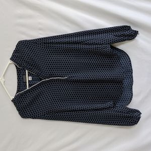 Simply Styled Navy and White Blouse